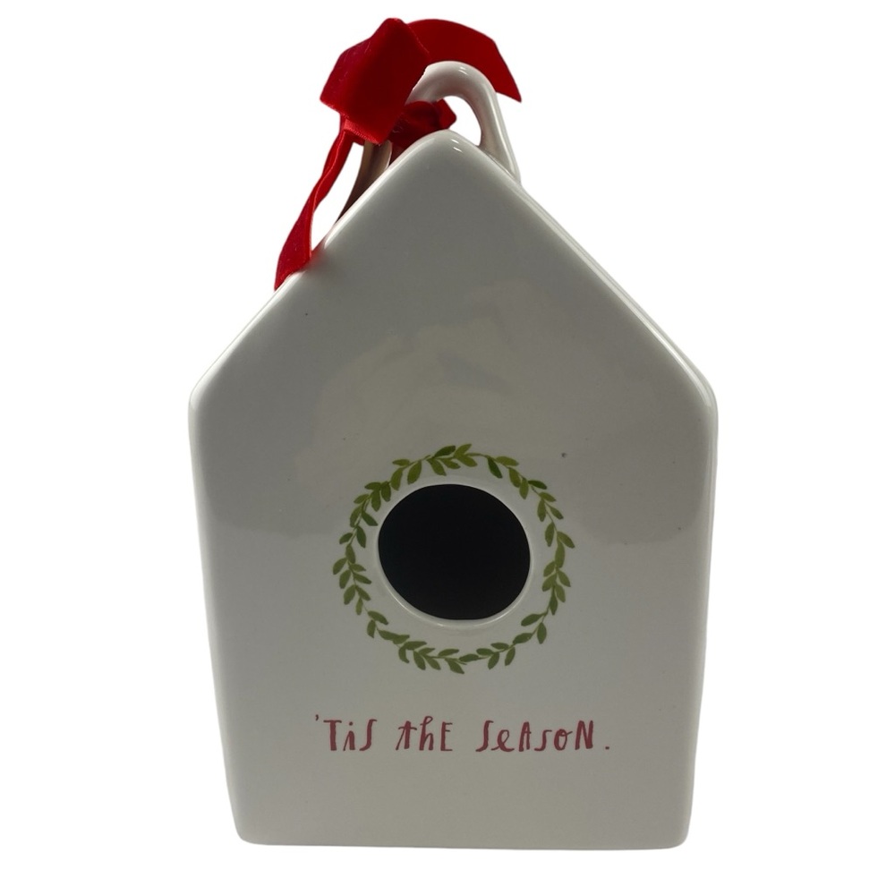 Rae Dunn Tis the Season Ceramic Birdhouse Christmas Decoration